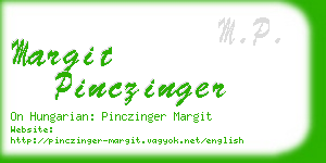 margit pinczinger business card